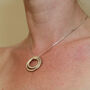 Twist Double Circle Pendant In Sterling Silver, thumbnail 5 of 7