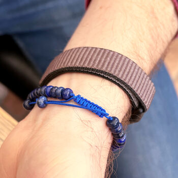 Lapis Lazuli Adjustable Cord Bracelet, 4 of 7