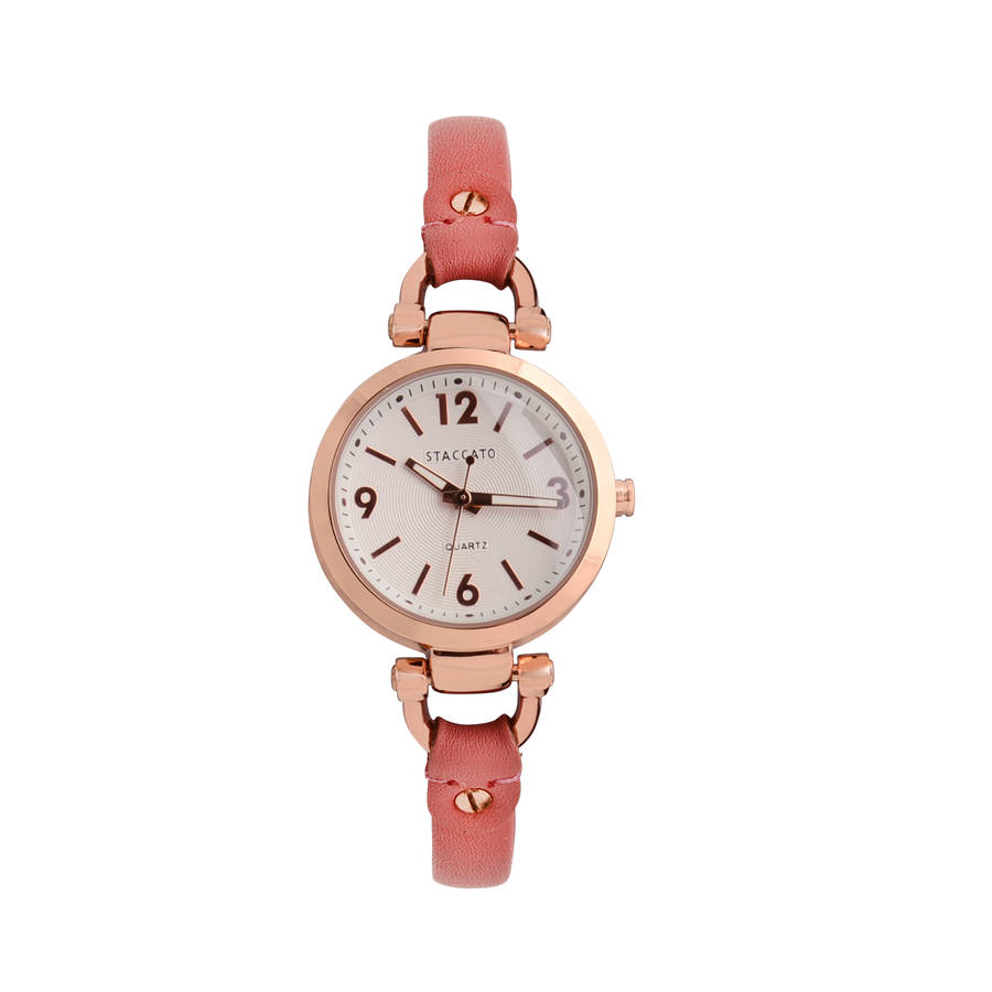 colour leather strap watch by dose of rose | notonthehighstreet.com