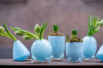 Evita Glass Vase Set Baby Blue, 2 of 5