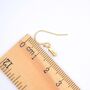 Gold Plated Clear Cubic Zirconia Rectangle Drop Earrings, thumbnail 2 of 5