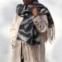 Black And White Zebra Heavyweight Scarf, thumbnail 1 of 4