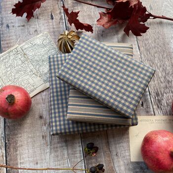 Blue Gingham Fibre Pattern Paper, 5 of 5