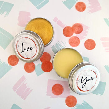 Personalised Love Message Heart Lip Balm Gift Set, 2 of 9