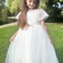 Grace In Off White Flower Girl Or Communion Dress, thumbnail 4 of 12