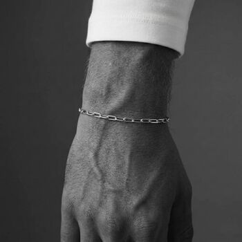 Paperclip Chain Silver Bracelet, 8 of 10