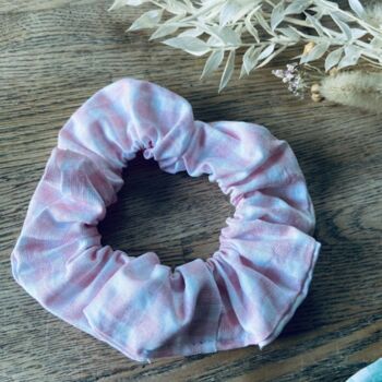 Wire Twist Headband And Scrunchie In Pink Gingham, 2 of 3