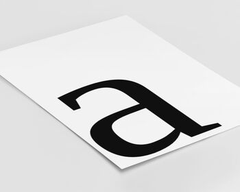 Personalised Bold Lowercase Initial Wall Print, 3 of 4