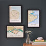 Framed And Personalised Isle Of Wight Map Print, thumbnail 3 of 4