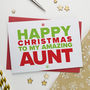Christmas Card For Amazing Aunt, Auntie Or Aunty, thumbnail 2 of 3