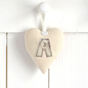 Personalised Initial Hanging Heart Birthday Gift For Her, Any Age, 4 of 12