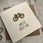 Wheelie Great Dad Wooden Bike Father's Day Card, thumbnail 2 of 2
