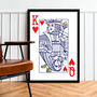 King And Queen Personalised Couples Print, thumbnail 1 of 5