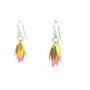 Hypoallergenic Pink Orchid Titanium Earrings, thumbnail 2 of 4