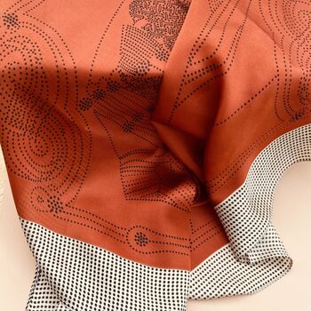 Burnt Orange Dot Print Scarf, 5 of 5