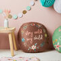 Children's Stay Wild Floral Name Cushion, thumbnail 1 of 3