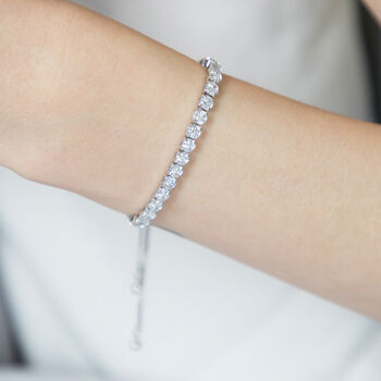 Silver Plated Crystal Rope Chain Bracelet, 2 of 3