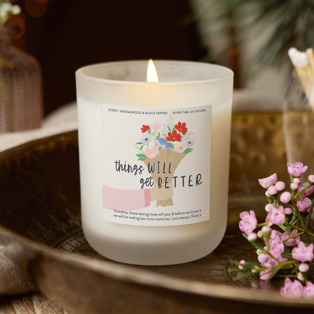 Pick Me Up Gift Things Will Get Better Candle, 1 of 10