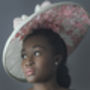 Oversized Brim Style Headpiece With Pink Petals, thumbnail 2 of 5