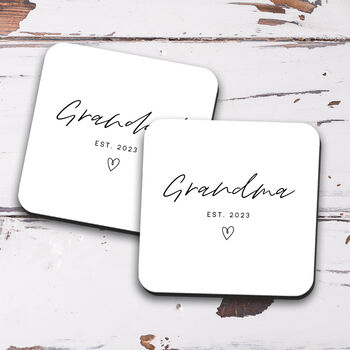 Personalised Mug Set 'Grandma And Grandad Established', 4 of 6