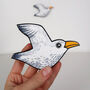 Hand Painted Wooden Flying Seagull Wall Hanging, thumbnail 1 of 6