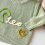 Personalised Name Dinosaur Roarsome Knit Jumper Hand Felted, thumbnail 8 of 8