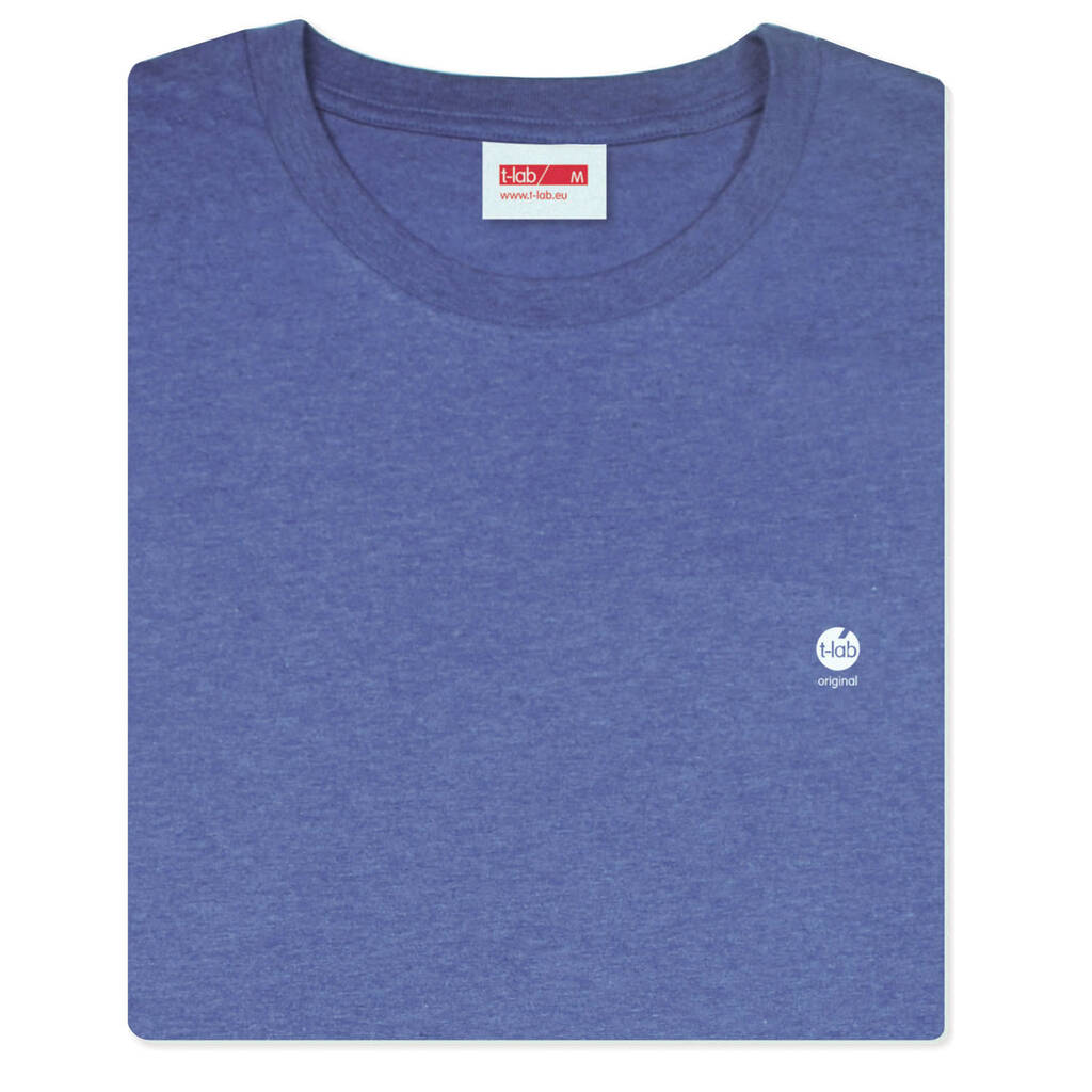 Men's Mi O Heather Blue Organic Cotton T Shirt By T-lab ...