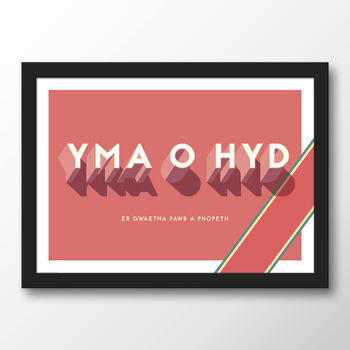 Wales Football 'Yma O Hyd' Typographic Poster, 7 of 7