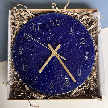 Dark Blue Ceramic Wall Clock, 2 of 7