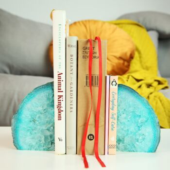 Blue Crystal Geode Bookends, 2 of 4