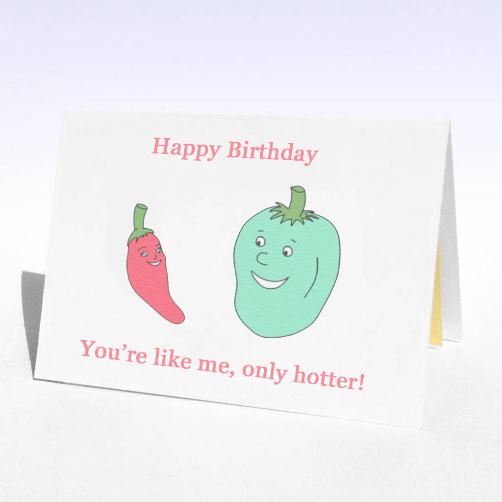 Personalised Peppers Birthday Card By Clean Design