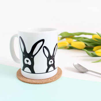 Bunny Family Selfie, Personalised Easter Mug, 2 of 2