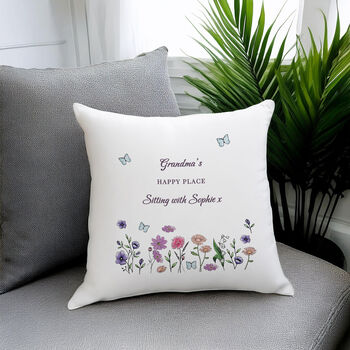 Personalised Wildflower Cushion With Insert, 3 of 5