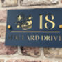 Personalised Mallard Duck In Stream Design House Acrylic Number Sign, thumbnail 6 of 7