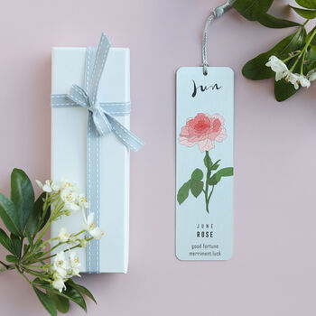 Personalised Birth Flower Bookmark In A Gift Box, 2 of 12