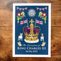 King Charles Coronation Crown Art Print, thumbnail 2 of 8