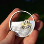 Gold Tractor Brooch, thumbnail 3 of 3