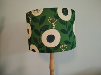 Green Floral Lampshade Handmade Fabric Lamp Shade Table Floor Or Ceiling Pendant, 9 of 11
