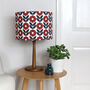 Drum Lampshade, Poppy In Red And Blue, thumbnail 1 of 2