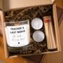 Funny Teacher Thank You Candle, Teacher's Last Nerve End Of Year Gift, thumbnail 3 of 6