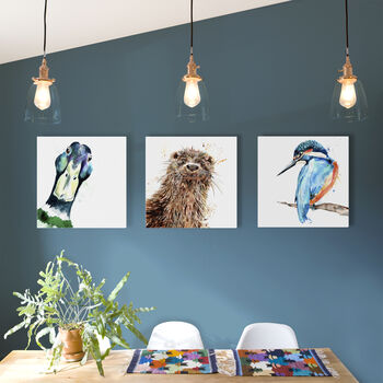 Inky Otter Canvas Gallery Print, 3 of 10