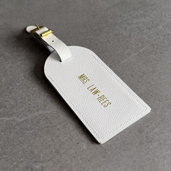Personalised Mr And Mrs Leather Luggage Tags, 10 of 12