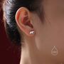 Sterling Silver Tiny Polar Bear Stud Earrings, thumbnail 4 of 12