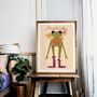 Happiest Frog | Personalised Art Print For Children, thumbnail 5 of 9