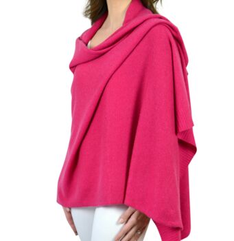 Fuchsia Pink 100% Cashmere Travel Wrap Gift Boxed, 2 of 11