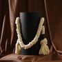 Handmade Rope Black Leather Wrapped Vase, thumbnail 1 of 2