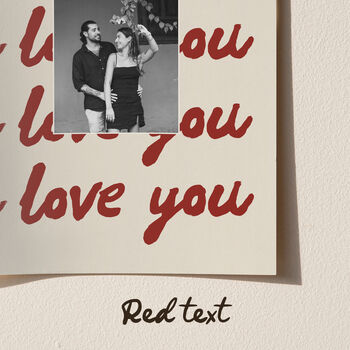 I Love You Personalised Photo Print, 10 of 12