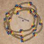 Golden Daisy Rainbow Handmade Beaded Necklace, thumbnail 1 of 6