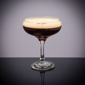 Espresso Martini Cocktail Gift With Two Coupe Glasses, 4 of 5
