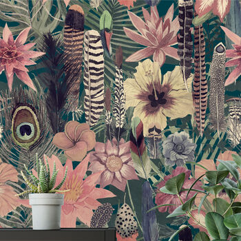 Feathers And Flowers Wallpaper, 3 of 4